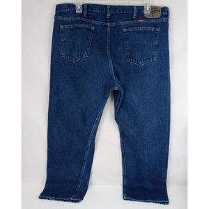 Wrangler Men's Relaxed Fit Dark Wash Bootcut Jeans Size 44x30